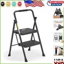 Portable 2-Step Ladder with Wide Non-Slip Pedals - Lightweight Steel Design - $2,064.53 MXN
