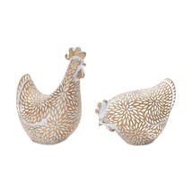 Chicken (Set of 2) 4&quot;H, 6&quot;H Resin - £36.05 GBP