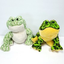 GANZ Webkinz Bullfrog 8&quot; Plush Spotted Frog  No CODE Lot of 2 Stuffed An... - £17.20 GBP