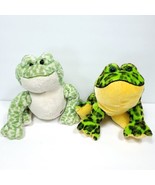GANZ Webkinz Bullfrog 8&quot; Plush Spotted Frog  No CODE Lot of 2 Stuffed An... - £17.12 GBP