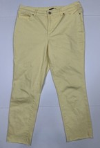 Bandolino Mandie Yellow Stretch Jeans Women Size 12 (Measure 32x25) Straight - £7.89 GBP