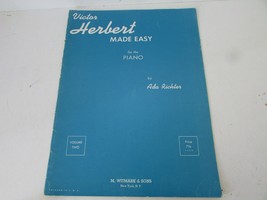 VICTOR HERBERT MADE EASY FOR THE PIANO ADA RICHTER SHEET MUSIC BOOK V.2 ... - $6.72 CAD