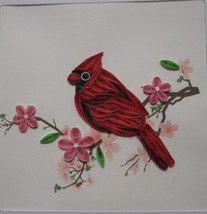 Raised Cardinal Quilling Card Matted &amp; Framed - £9.91 GBP