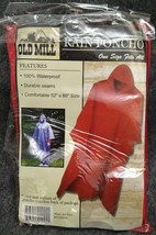 Old Mill - Red Rain Poncho - One Size Fits All - NEW - £7.81 GBP