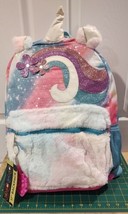 Sparkle Rainbow Unicorn 17&quot; Laptop Backpack Reflective &amp; Water Resistant  - £11.37 GBP