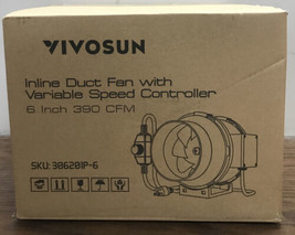 VIVOSUN T6.6 Inch 390 CFM Inline Duct Fan with Variable Speed Controller - £59.78 GBP