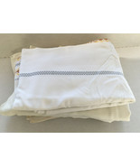 vintage six piece mixed  tablecloth lot dinning room table fabric table ... - $40.27 CAD
