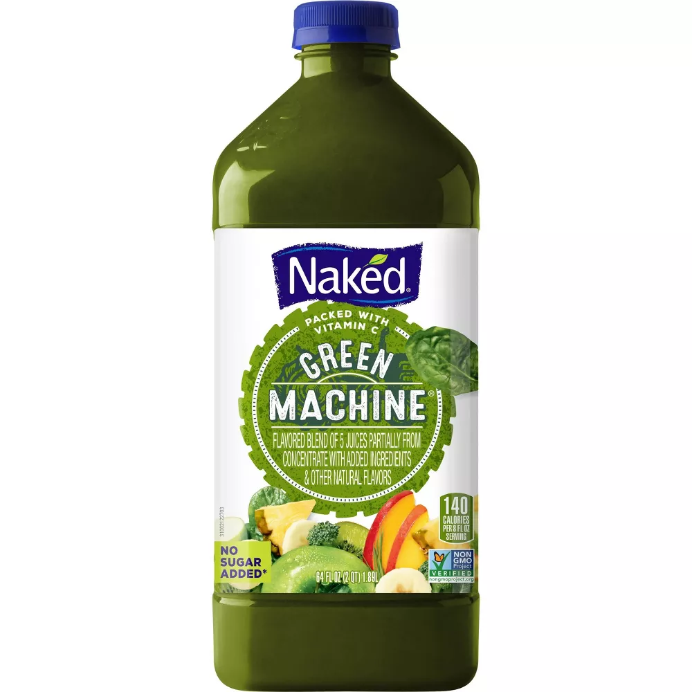 4 Bottles 64 fl oz/bottle Naked Green Machine Boosted Juice Smoothie - £87.92 GBP