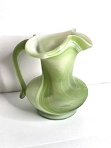 Vintage Pitcher Kanawaha Small Green Glass Vase, West Virginia - $30.00