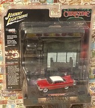 Johnny Lightning Darnell&#39;s Garage Christine Diorama 1958 Plymouth Fury RED 1:64 - £37.84 GBP