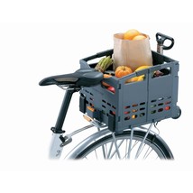 Topeak TrolleyTote Folding MTX Rear Bike Basket, Grey, Black, 35.8 x 34 ... - $111.14