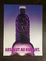 Vintage 1999 Absolut Au Kurant Vodka Bottle Full Page Original Color Ad ... - $5.98