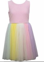 Girls Dress Easter Bonnie Jean Rainbow Sleeveless Fit &amp; Flare $68 NEW-size 16 - £26.90 GBP