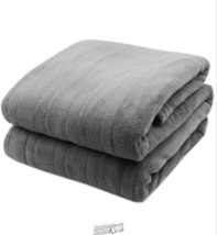 Pure Warmth Microplush Electric Heated Warming Throw Blanket Grey - £75.75 GBP