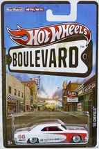 White '66 CHEVELLE Hot Wheels Boulevard Series with Red Real Riders - $33.33