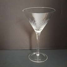 Clear etched Swirl Cut Martini Cocktail Glass - £18.57 GBP