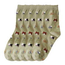 Anysox 5 Pairs Size 5-9 Fashion Socks Thick Warm Cotton Cute Cartoon Cat Animal  - £19.90 GBP