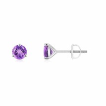 ANGARA Natural 0.5 Ct A-Grade Round Amethyst Stud Earrings in 14K Solid Gold - $227.05