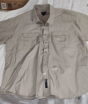 511 Tactical Pro Shirt Ripstop Khaki Work  5.11 NWT - Mens 3XL Button Front - £27.51 GBP