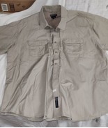 511 Tactical Pro Shirt Ripstop Khaki Work  5.11 NWT - Mens 3XL Button Front - £27.51 GBP