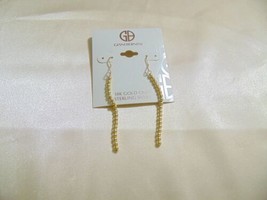 Giani Bernini 18k Gold/SS Plated Bead Linear Drop Earrings R307 $110 - £37.60 GBP