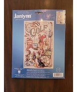 Janlynn Counted Cross Stitch Kit Golf Nostalgia 10x16 14 count #023-0137 - $22.72