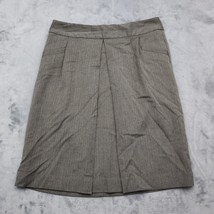 Old Navy Skirt Womens 1 Brown Pleated Front Back Zip Casual A Line Bottoms - £20.14 GBP