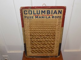 Vintage Columbian Pure Manila Rope Cardboard Store Display Sign - $118.80