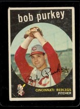 Vintage Baseball Trading Card Topps 1959 #506 Bob Purkey Cincinnati Redlegs - £9.77 GBP