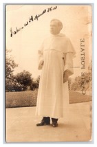 RPPC Catholic Priest at Hopewell Hill New Brunswick Canada UNP Postcard Y15 - £7.15 GBP