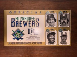 Milwaukee Brewers 25th Anniversary Commemorative Card Series 2 Set Rollie Finger - £23.69 GBP