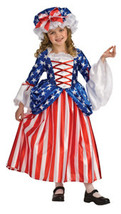Deluxe Quality Betsy Ross Childrens Halloween Costume Size Large 12 14 - £42.90 GBP
