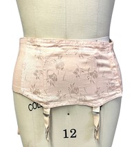 Vintage PINK Floral Cotton Rayon Open Bottom Girdle Damask sz 32 Garter ... - $1,196.71 MXN