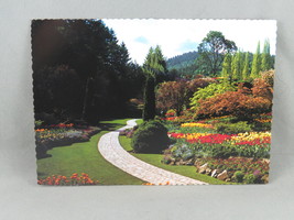 Vintage Postcard - Butchart Garden Sunken Garden Victoria - Peacock Postcards - £11.74 GBP