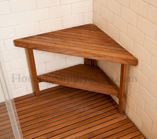 Primary image for Teak Corner Bench Small for Shower and Outside area