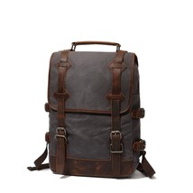 2022 New Canvas Backpack Vintage Men Outdoor Travel Bags Waterproof  Large Capac - £101.33 GBP