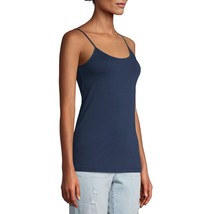 Time And Tru Women&#39;s Cami Shirt SMALL Navy Blue Adjustable Strap New - $10.69