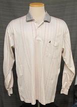 Vintage JOHN DUKE Paris Men&#39;s Three-Button Polo Golf Shirt 50/Medium - $13.97