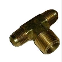 3/8 Tube OD Mfl to 1/2 Npt Branch Tee Sae 45 Flare to Male Pipe Propane ... - $9.79