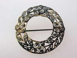 Vintage Alice Caviness Sterling Silver Wreath Brooch Pin   Made In Germany - £53.35 GBP