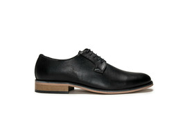 Man vegan blucher classic black formal elegant breathable lined comfort ... - $115.23