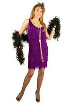 FLAPPER IN PURPLE HALLOWEEN COSTUME ADULT SIZE LARGE 11-13 - £40.25 GBP