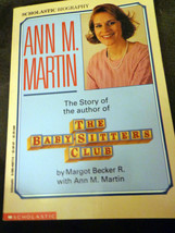 Autographed Biography Ann M. Martin Author of the BabySitters Club (BSC) - £117.84 GBP