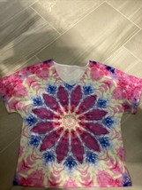 Hippie Psychedelic Womens Blouse Size L - $14.85