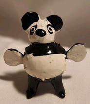 Panda Bobble Head  Mexican Folk Art Hand Made Toy  - $6.43