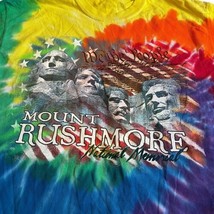 Tye Dye Mount Rushmore We The People American Tshirt Rainbow Souvenir Tee Size L - £18.37 GBP