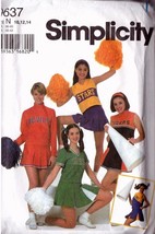 1995 Simplicity Pattern 9637 Cheerleader Outfits Size N (10,12,14) - £9.59 GBP