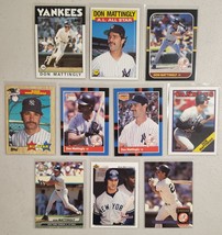 Don Mattingly Yankees Lot of 10(Ten) Baseball Cards 1980&#39;s,1990&#39;s - £10.77 GBP