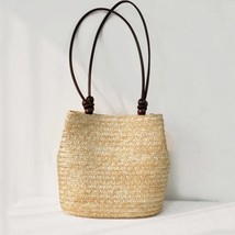 Bohemia Straw Shoulder Bag Women Large Capcity Woven Bucket Beach Bag Handmade T - £21.17 GBP