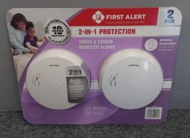 First Alert 2-in-1 Protection Smoke &amp; Carbon Monoxide Alarms (Pack of 2) - £35.22 GBP